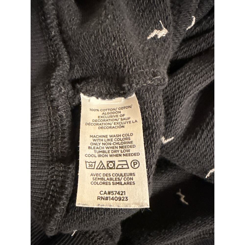 Lou & Grey Lightning Bolt Sweatshirt XXL Black Cotton Oversized Crewneck - Picture 7 of 7